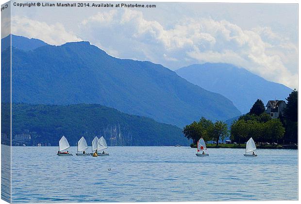  Lake Annecy-France.  Canvas Print by Lilian Marshall