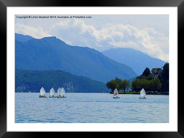  Lake Annecy-France.  Framed Mounted Print by Lilian Marshall
