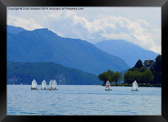  Lake Annecy-France.  Framed Print by Lilian Marshall