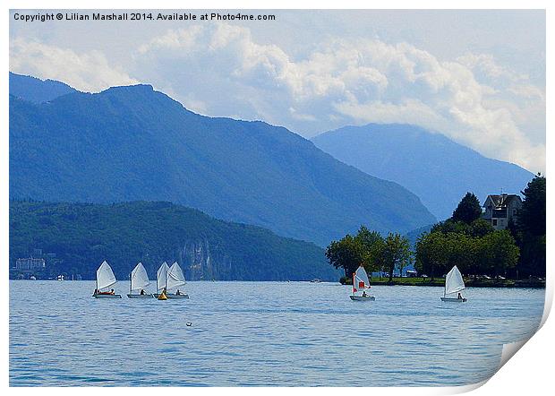  Lake Annecy-France.  Print by Lilian Marshall