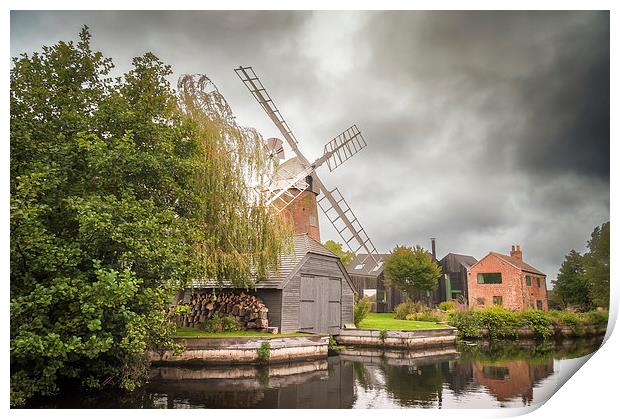 Hunsett Mill on the River Ant Print by Stephen Mole
