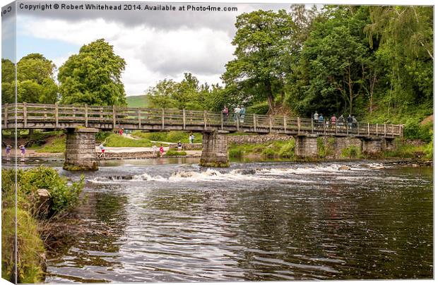 Bridge over the river Wharfe at Bolton Abbey Canvas Print by Robert Whitehead