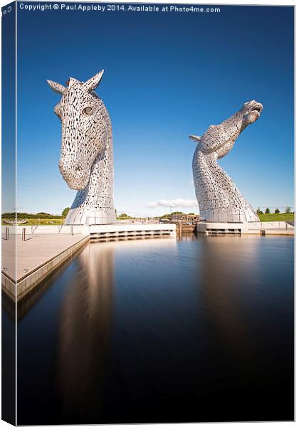  The Kelpies at the Helix, Falkirk 4 Canvas Print by Paul Appleby