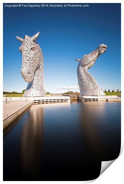  The Kelpies at the Helix, Falkirk 4 Print by Paul Appleby