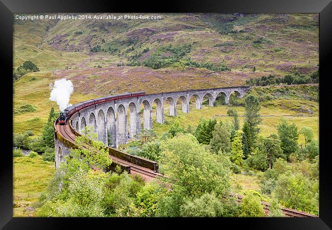  Jacobite Stream Train - Glenfinnan Viaduct Framed Print by Paul Appleby