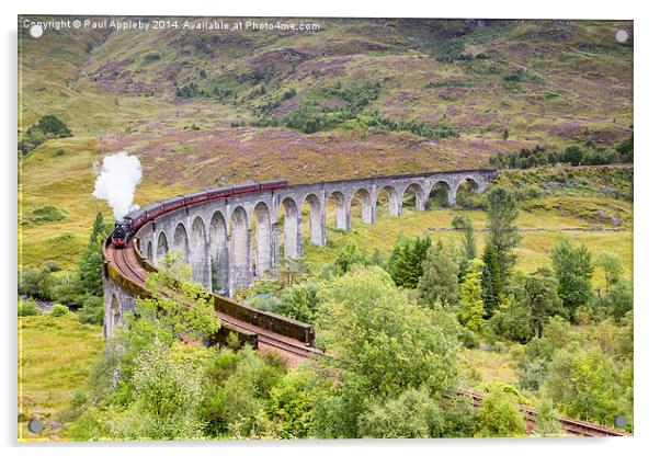  Jacobite Stream Train - Glenfinnan Viaduct Acrylic by Paul Appleby