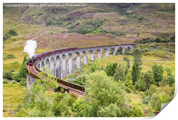  Jacobite Stream Train - Glenfinnan Viaduct Print by Paul Appleby