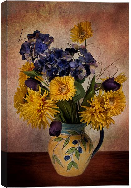 Sun flowers and vase Canvas Print by Eddie John