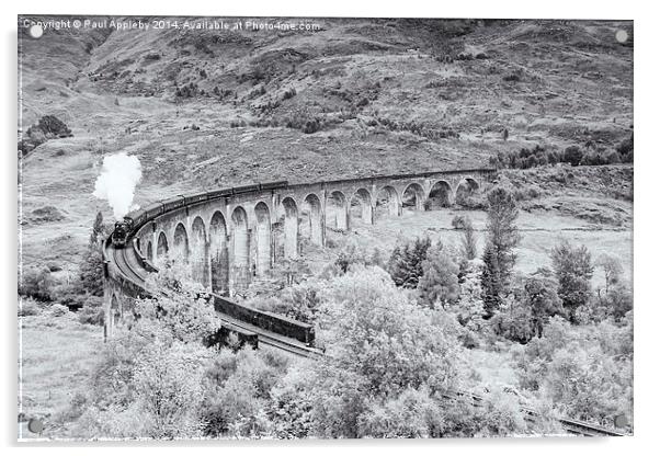 The Jacobite - Glenfinnan Viaduct Acrylic by Paul Appleby
