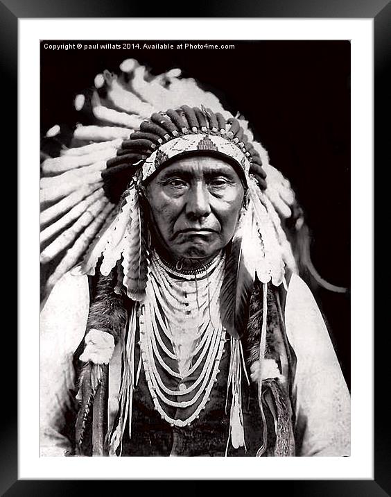  Chief Joseph Framed Mounted Print by paul willats