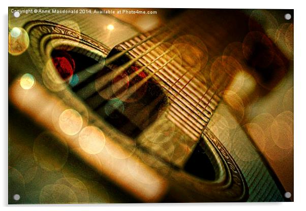 Antique Mandolin Acrylic by Anne Macdonald