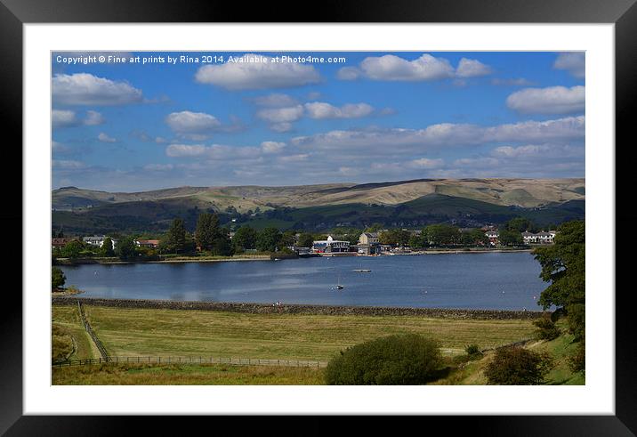  Hollingworth Lake and country park Framed Mounted Print by Fine art by Rina