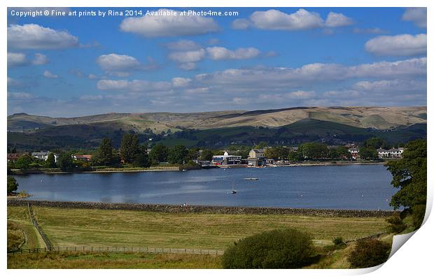  Hollingworth Lake and country park Print by Fine art by Rina