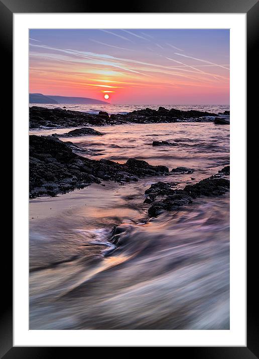 Wiseman's Bridge Beach September Sunrise Framed Mounted Print by Simon West