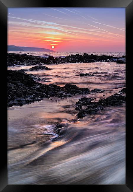 Wiseman's Bridge Beach September Sunrise Framed Print by Simon West