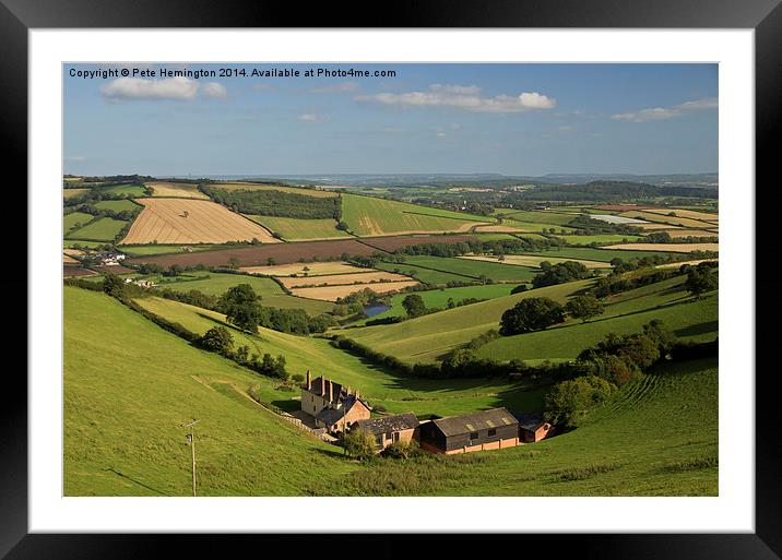  Exe valley in Devon Framed Mounted Print by Pete Hemington