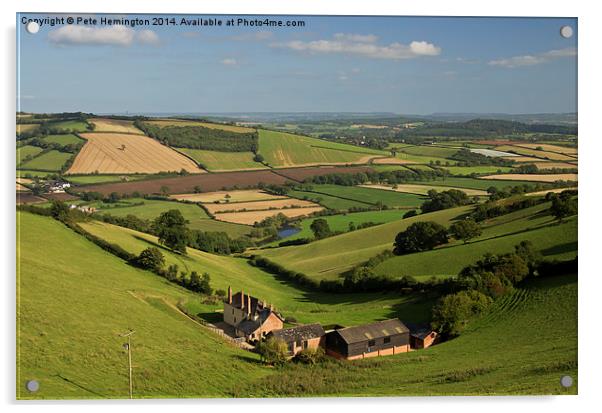  Exe valley in Devon Acrylic by Pete Hemington