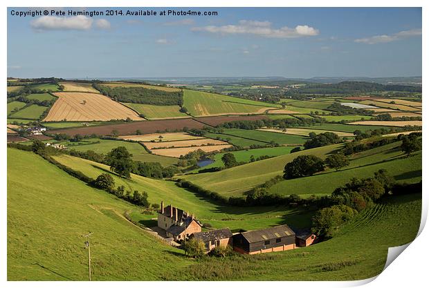  Exe valley in Devon Print by Pete Hemington