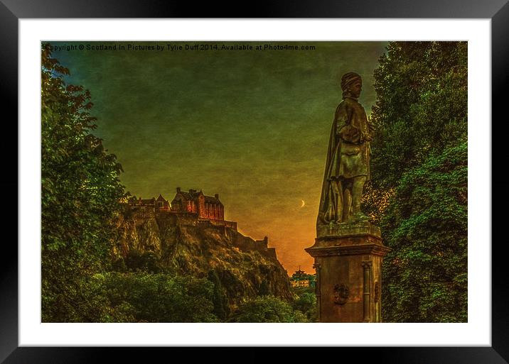 Edinburgh Castle from Princess Street Framed Mounted Print by Tylie Duff Photo Art