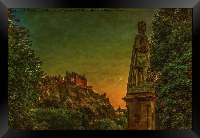 Edinburgh Castle from Princess Street Framed Print by Tylie Duff Photo Art