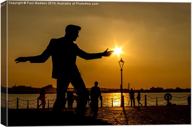 Billy Fury with sunbeams at his fingertips Canvas Print by Paul Madden