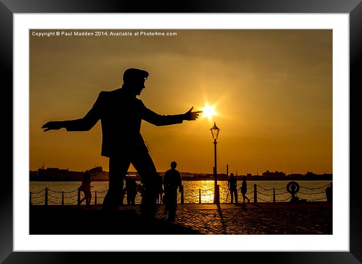 Billy Fury with sunbeams at his fingertips Framed Mounted Print by Paul Madden