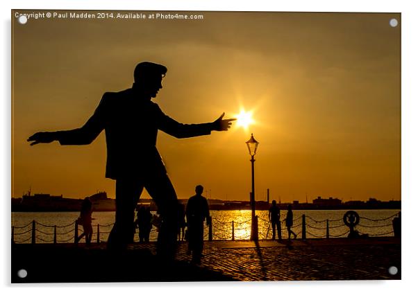 Billy Fury with sunbeams at his fingertips Acrylic by Paul Madden