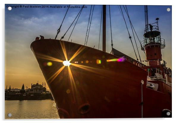 Sunbeams through the lightship Acrylic by Paul Madden