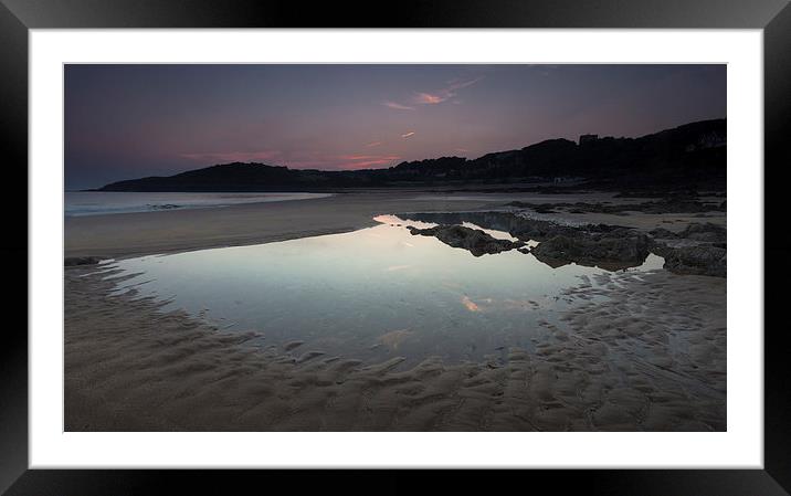 Langland bay low tide Framed Mounted Print by Leighton Collins