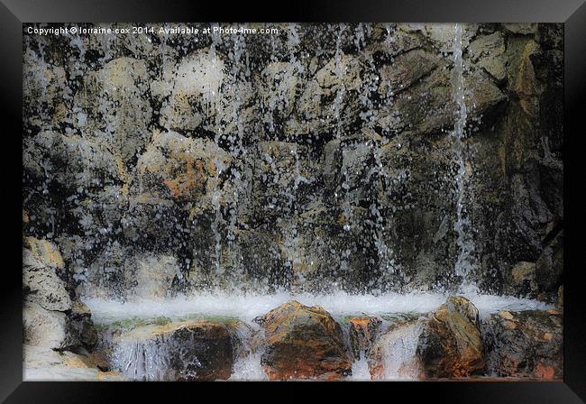 Waterfall Framed Print by lorraine cox