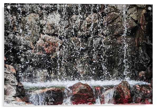Waterfall droplets Acrylic by lorraine cox