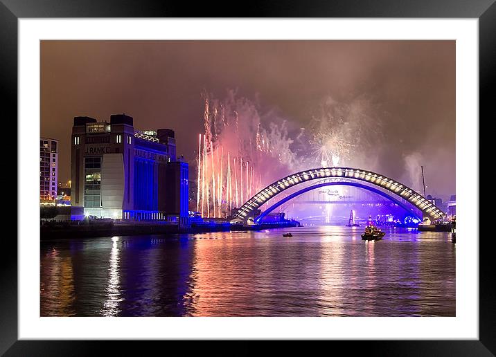 Great North Run Million Celebration Framed Mounted Print by Northeast Images