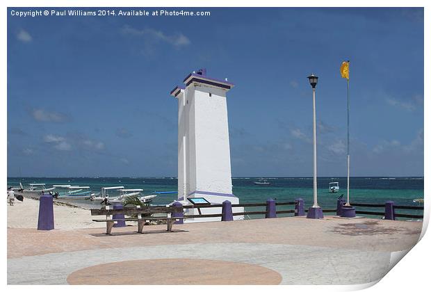 Lighthouse at Puerto Morelos  Print by Paul Williams