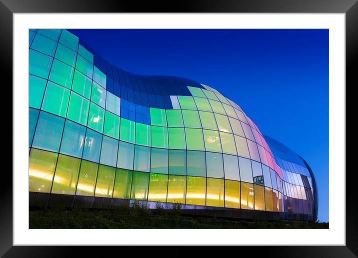  The Sage Building decorated with light. Framed Mounted Print by Kevin Tate
