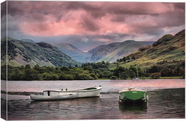 Dawn at Ullswater  Canvas Print by Irene Burdell