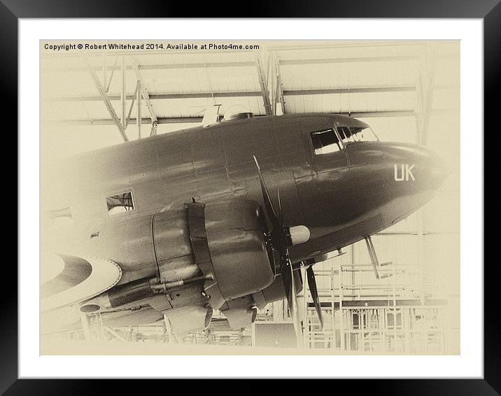  Dakota FZ692 "Kwicherbichen" at BBMF RAF Coningsb Framed Mounted Print by Robert Whitehead