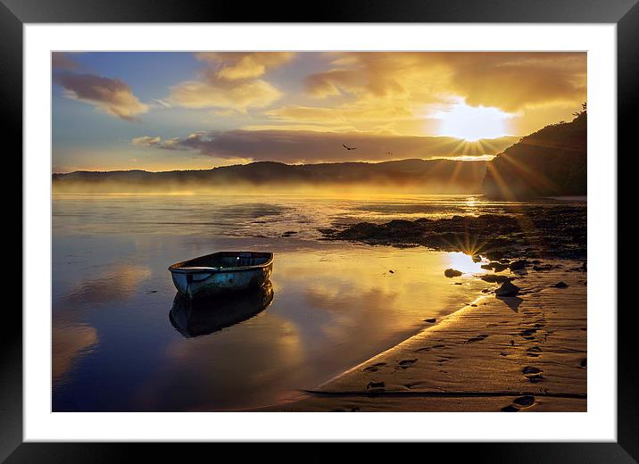  Misty Conwy Estuary Sunrise Framed Mounted Print by Mal Bray
