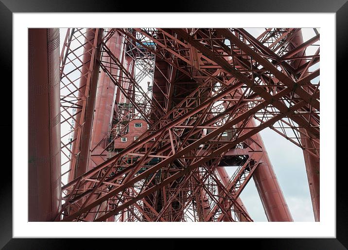 Forth Rail Bridge girders Framed Mounted Print by Gary Eason