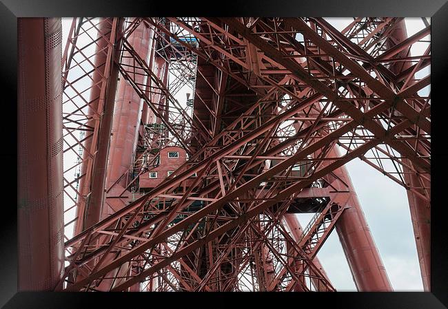 Forth Rail Bridge girders Framed Print by Gary Eason