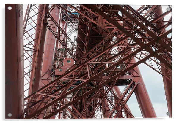 Forth Rail Bridge girders Acrylic by Gary Eason