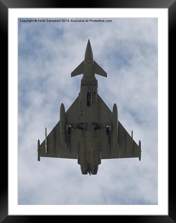  Typhoon - worm's eye view. Framed Mounted Print by Keith Campbell
