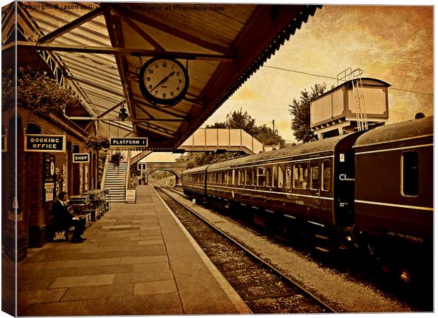 Toddington Railway Station (Sepia)  Canvas Print by Jason Williams