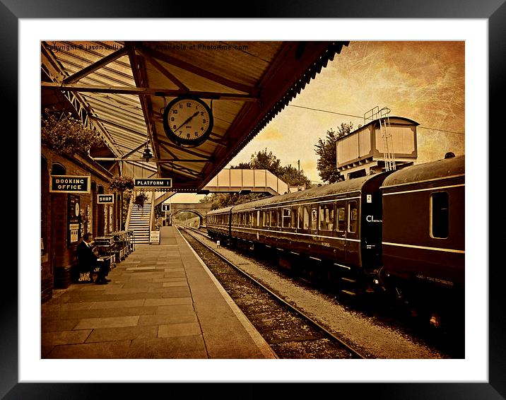 Toddington Railway Station (Sepia)  Framed Mounted Print by Jason Williams