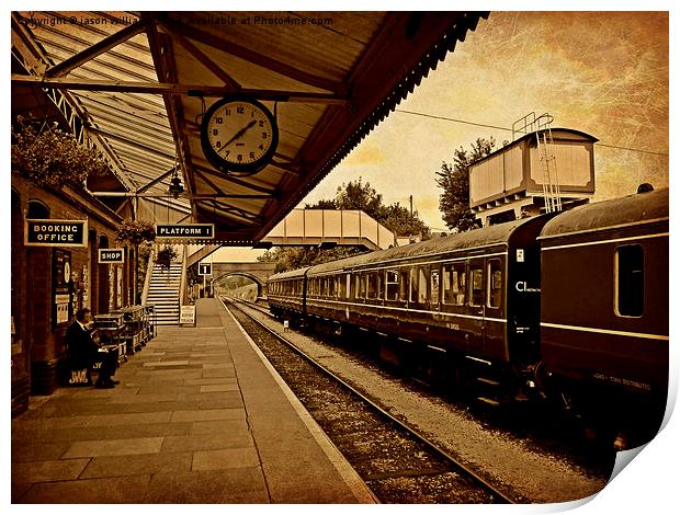 Toddington Railway Station (Sepia)  Print by Jason Williams
