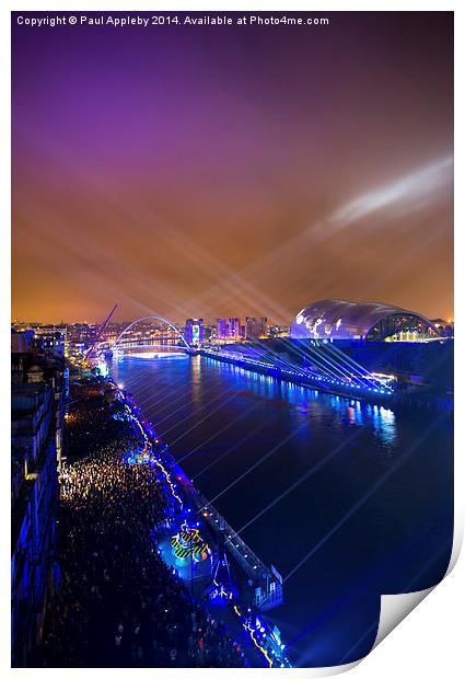 Great North Run Million Opening Ceremony - Beams Print by Paul Appleby