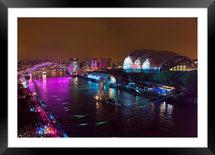  Great North Run Million Opening Ceremony - Pit Wh Framed Mounted Print by Paul Appleby