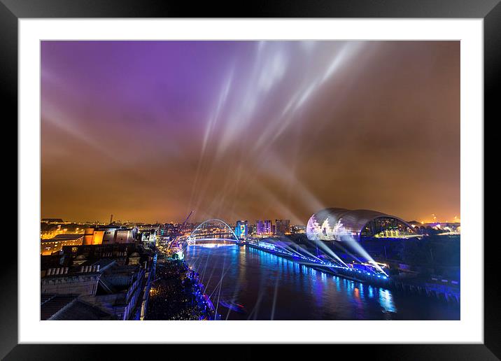  Great North Run Million Opening Ceremony - Light  Framed Mounted Print by Paul Appleby