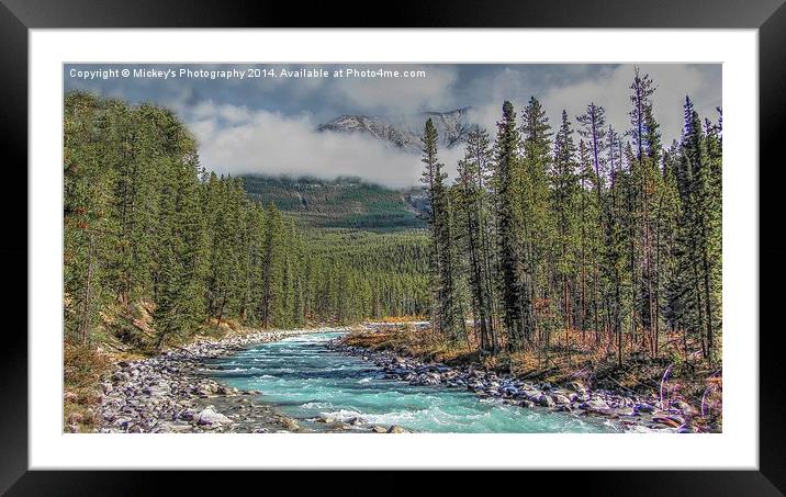 Athabasca River Framed Mounted Print by rawshutterbug 