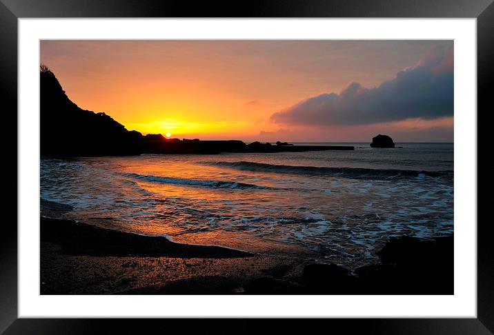  Millendreath Beach Looe at Sunrise Framed Mounted Print by Rosie Spooner