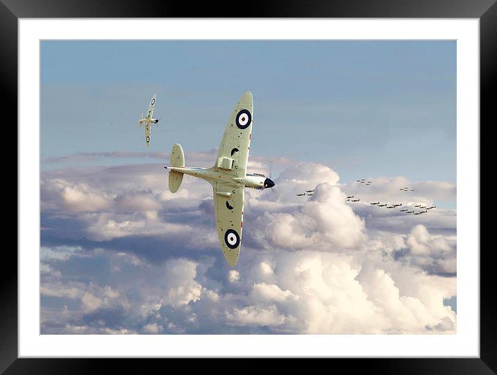  Spitfire - '.....to so few'. Framed Mounted Print by Pat Speirs